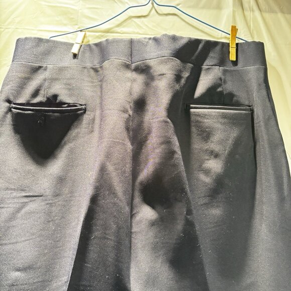 Haggar Dress Pants Mens Expand-o-Matic Navy Size 40/31 Back Button Missing - Picture 14 of 14